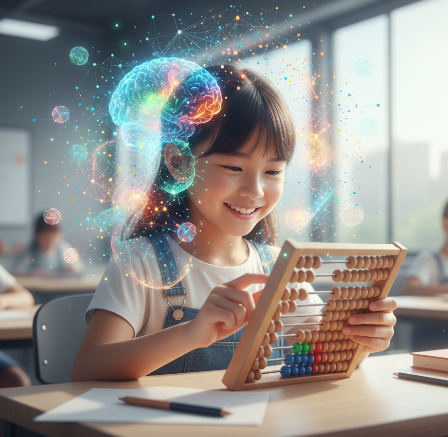 Visualización abstracta de una red neuronal brillante